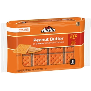 Austin Cheese Crackers With Peanut Butter-1.38 oz.-8/Box-12/Case