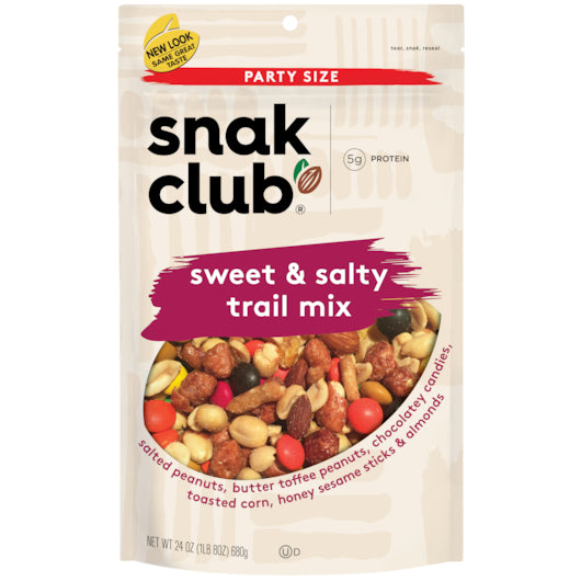 Snak Club Century Snacks Party Size Sweet & Salty Trail Mix-1.5 lb.-6/Case