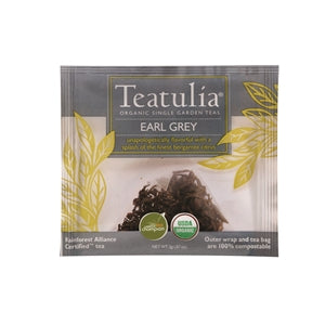 Teatulia Organic Teas Earl Grey Wrapped Premium Tea-50 Count-1/Case