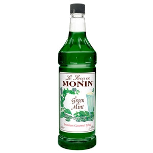 Monin Green Mint Syrup-1 Liter-4/Case