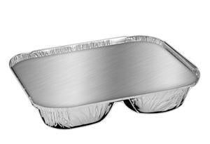 Handi-Foil 3 Compartment Aluminum Tray With Foil Board Lid Combo-250 Each-1/Case
