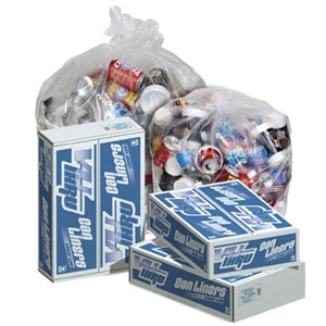 Pitt Plastics Vu Thru 33 Inch X 39 Inch .65 Millimeter 33 Gallons Heavy Clear Star Perforated Roll Can Liner-25 Count-10/Case
