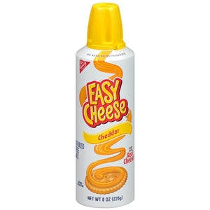 Easy Cheese Nabisco Pasteurized Cheddar Cheese Snack-8 oz.-12/Case