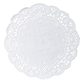 Brooklace Doily White 5 Inch Round French Lace-1000 Each-1/Case