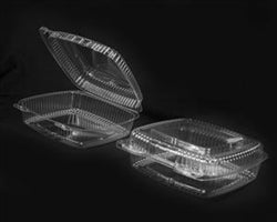 Hfa Handi-Foil 10 Inch Shallow Single Compartment Plastic Container-200 ...
