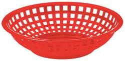 Tablecraft 8 Inch Red Round Basket-36 Each-1/Case