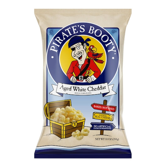 Pirate's Booty Aged White Cheddar Cheese Puffs-10 oz.-6/Case