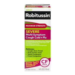 Robitussin Cough & Flu Cold-4 oz.-3/Box-8/Case