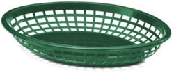Tablecraft Oval Jumbo Forest Green Basket-36 Each-1/Case