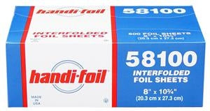 Handi-Foil 8 Inch Pop-Up Foil Sheet-500 Count-6/Case