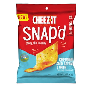 Cheez-It Snap'd Cheddar Sour Cream And Onion Crackers-2.2 oz.-6/Case