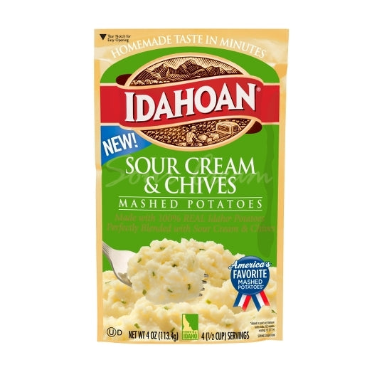 Idahoan Foods Sour Cream & Chives Mashed Potatoes-4 oz.-12/Case