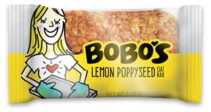 Bobo's Oat Bars Gluten Free-Vegan Lemon Poppyseed Bar-3 oz.-12/Box-4/Case