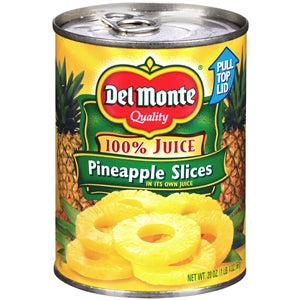Del Monte Pineapple Sliced-20 oz.-12/Case