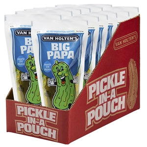 Van Holten's Dill Big Papa Pickle Whole Single Serve Pouch-1 Each-12/Case