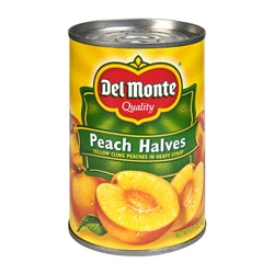 Del Monte In Heavy Syrup Yellow Cling Half Peach-29 oz.-6/Case