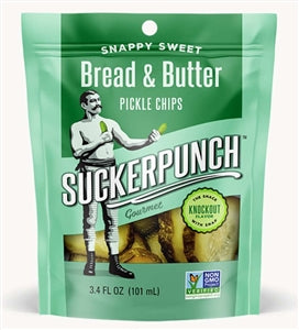 Suckerpunch Gourmet Bread And Butter Pickle Chip Single Serve Pouch-3.4 fl oz.-12/Case