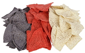 Mission Foods Pre-Cut Unfried Tri-Color Tortilla Chips-10 lb.-3/Case