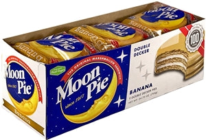 Moonpie Banana Double Decker Marshmallow Sandwich-2.75 oz.-9/Box-9/Case