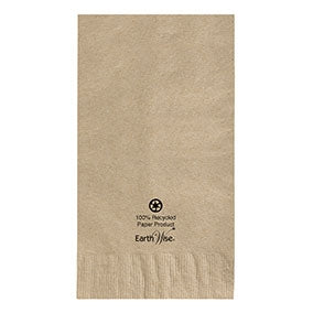 Hoffmaster Earth Wise 15 Inch X 17 Inch 2 Ply Kraft 100 % Recycled Dinner Napkin-250 Each-4/Case