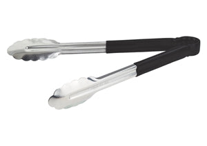 Winco Utility Tong 12 Inch Black Stainless Steel-1 Each