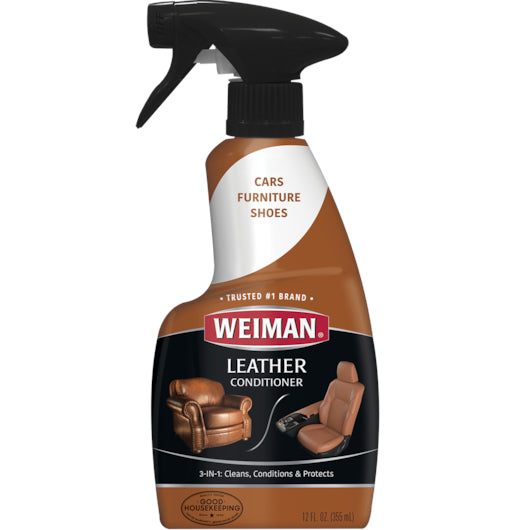 Weiman Detergente E Balsamo Per Pelle, Formula Delicata Con Protettori UV, 355 Ml, Per Divani, Auto, Scarpe E Borse