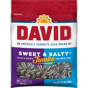 David Sunflower Seeds Sweet & Salty-5.25 oz.-12/Case