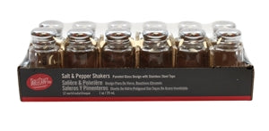 Tablecraft Shaker Salt & Pepper Glass 1 oz.-12 Count-4/Case