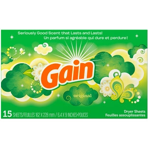 Gain Dryer Sheets Original-15 Count-15/Case