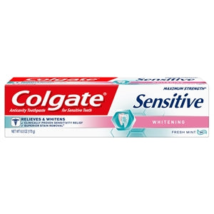 Colgate Maximum Strength Sensitive Whitening Fresh Mint Toothpaste-6 oz.-6/Box-4/Case