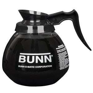 Bunn Black Handle 12 Cup Glass Coffee Decanter 24/Case
