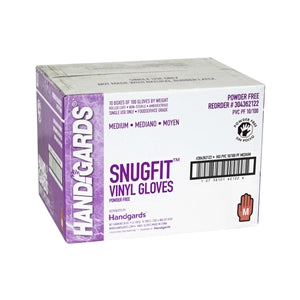 Handgards Snugfit Powder Free Medium Vinyl Glove-100 Each-100/Box-10/Case
