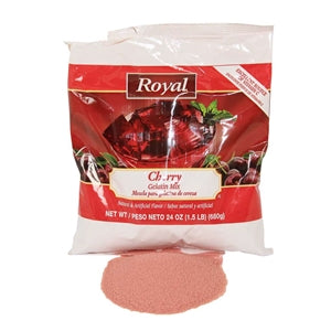 Royal Cherry Flavored Gelatin Mix-24 oz.-12/Case