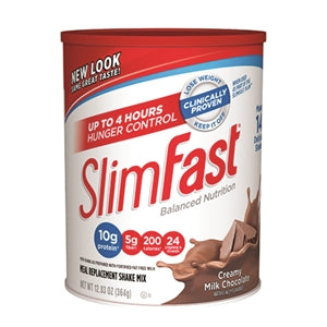 Slimfast Creamy Milk Chocolate Meal Replacement Drink Mix-0.8 lb.-3/Case