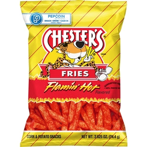 Chester's Fries Flamin Hot Cheese Flavored Snack-2.625 oz.-28/Case