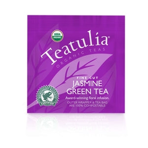 Teatulia Organic Teas Jasmine Green Wrapped Standard Tea-50 Count-1/Case