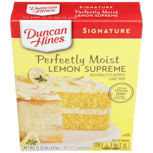 Duncan Hines Lemon Supreme Cake Mix-15.25 oz.-12/Case