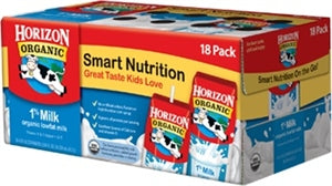 Horizon Organic 1% Reduced Fat Single Serve Vanilla Aseptic Milk-8 fl oz.s-18/Case