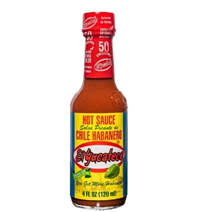 El Yucateco Red Chile Habanero Hot Sauce Bottle-4 fl oz.-12/Case