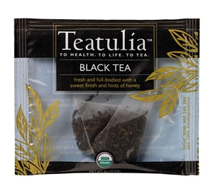 Teatulia Organic Teas Black Wrapped Premium Tea-50 Count-1/Case