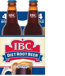 Ibc Diet Root Beer Glass Bottle-12 fl oz.-6/Case