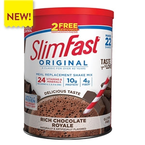 Slimfast Chocolate Royale Powder-1.26 lb.-3/Case