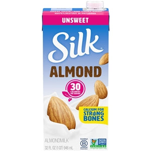 Silk Aseptic Unsweetened Almond Milk-1 Quart-6/Case