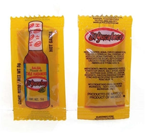 El Yucateco Red Habanero Hot Sauce Single Serve-0.17 oz.-300/Case