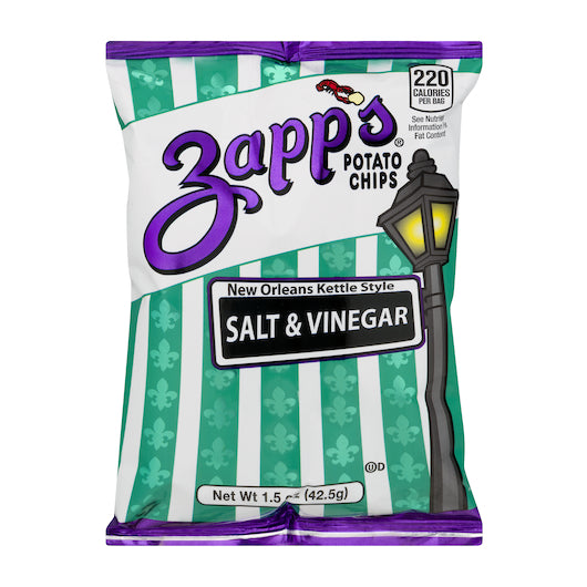 Zapp's Potato Chips Salt & Vinegar-1.5 oz.-60/Case