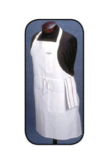 Ritz John Ritzenthaler Chef White Two Pocket Bib Apron-12 Each-1/Case