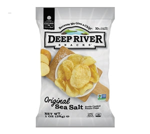 Deep River Snacks Original Sea Salt Kettle Potato Chips-1 oz.-80/Case
