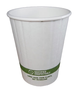 World Centric 12 oz. Paper Compostable Double Wall Hot Cup-40 Each-25/Case