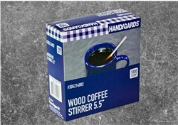 Handgards 5.5 Inch Wood Coffee Wood Stirrer-1000 Each-1000/Box-10/Case