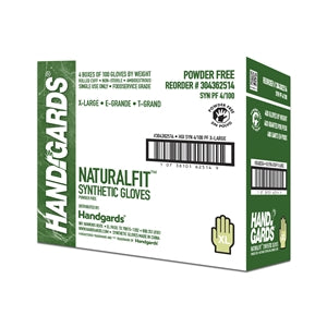 Handgards Naturalfit Powder Free Extra Large Synthetic Glove-100 Each-100/Box-4/Case
